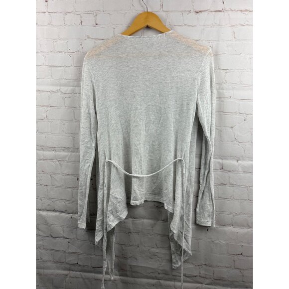 ESprit Cardigan Womens Size Medium Gray Open Front Thin Asymmetrical Casual - Picture 2 of 5